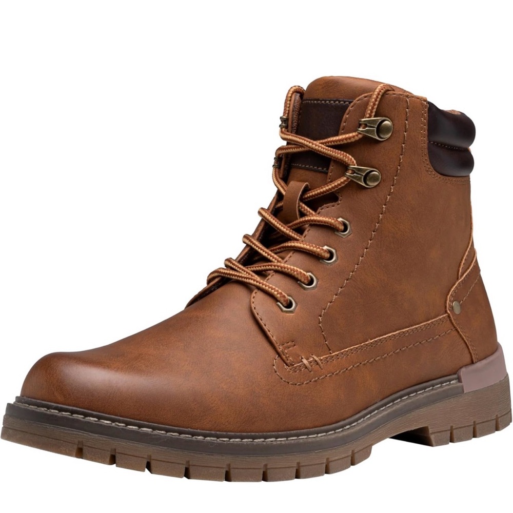 Men's Brown Leather Boots JOUSEN 10.5